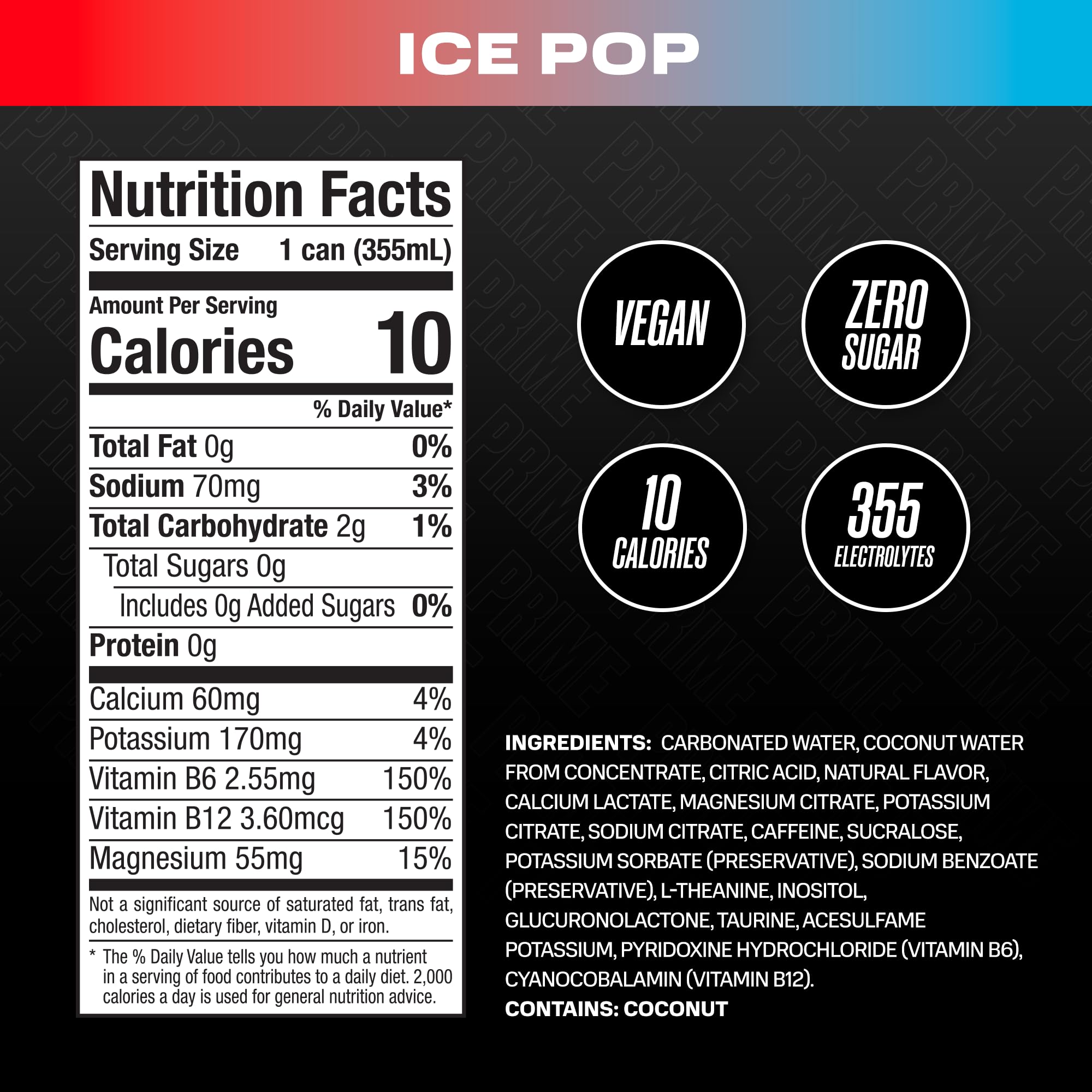 Amazon.co.jp: PRIME Energy ICE POP | 糖質ゼロエナジードリンク